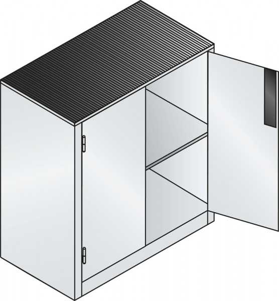 C+P Beistell-Werkzeugschrank für schwere Lasten, HxT 1000 x 500 mm, Korpus Anthrazit