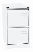 Hängeregistraturschrank Bisley Light mit 2 Schüben, einbahnig, H x B x T 711 x 413 x 622 mm Silber