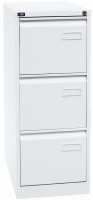 Hängeregistraturschrank Bisley Light mit 3 Schüben, einbahnig, H x B x T 1016 x 413 x 622 mm Silber