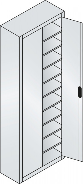 Großraumschrank, zur Selbstbestückung mit Sichtlagerkästen, HxBxT 1980 x 700 x 300 mm