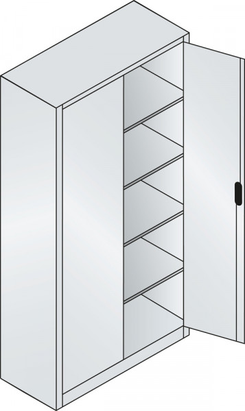 Großraumschrank, zur Selbstbestückung mit Sichtlagerkästen, HxBxT 1980 x 1000 x 420 mm